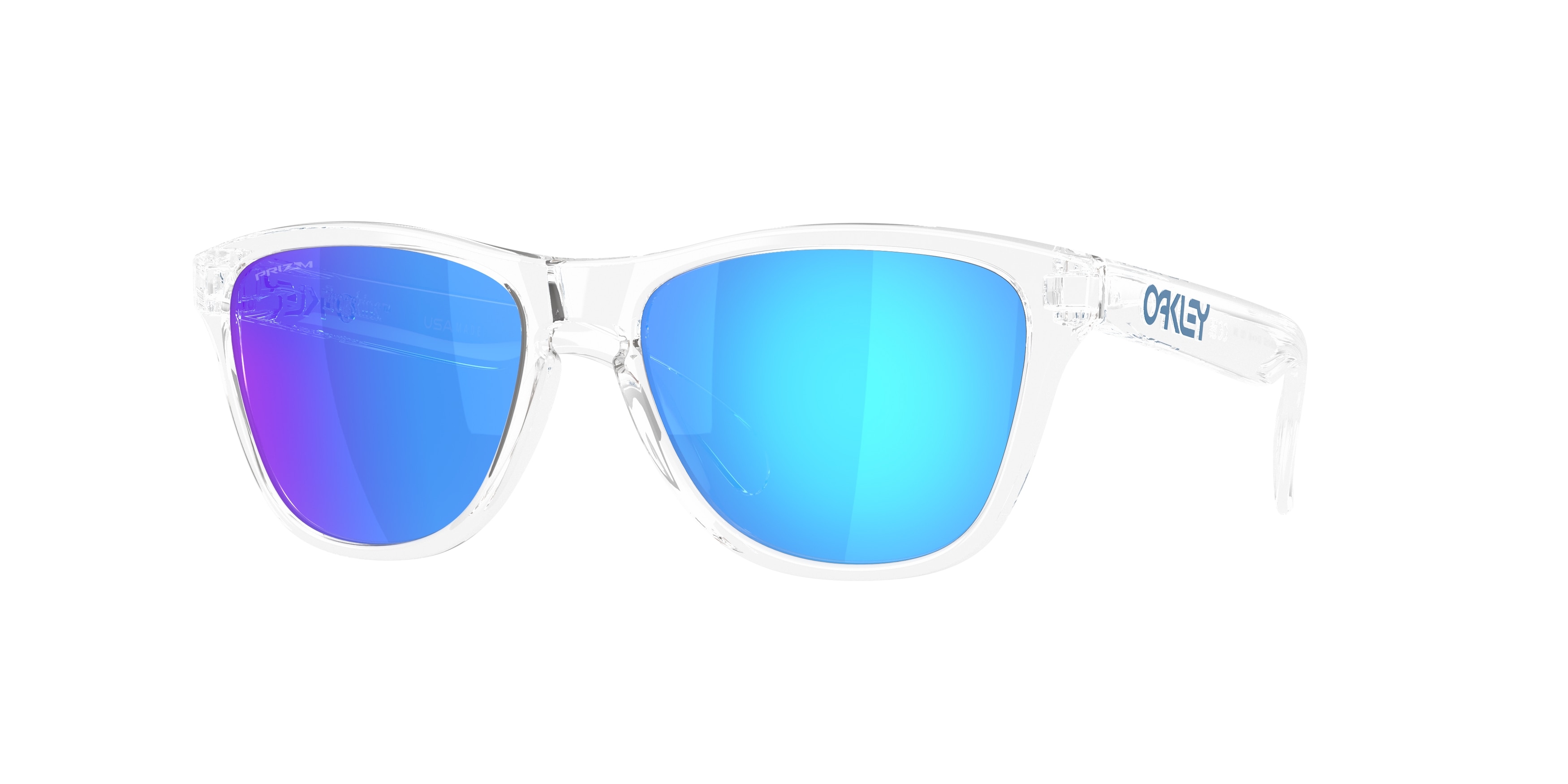Oakley Herren OO9508 Frogskins S 950801 Sonnenbrillen O_Matter Transparent Blau Rund Normal-image